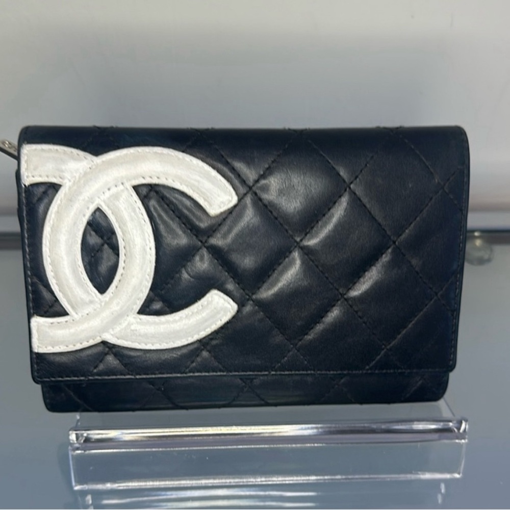 AUTHENTIC CHANEL Cambon Small Calfskin Wallet EUC